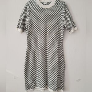 ABERCROMBIE & FITCH Women's Checkered SWEATER Preppy Retro Chic KNIT Dress Sz XL